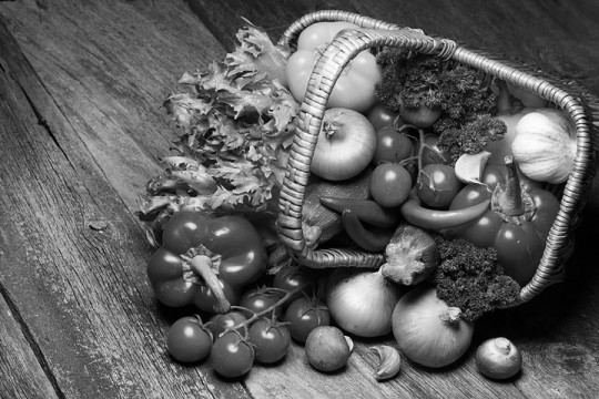 a basket of organic vegetables